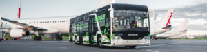 electric bus at airport