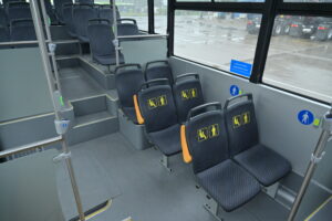 Interior of urban bus