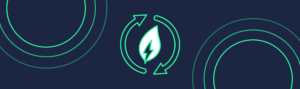 Electric Energy icon on blue background