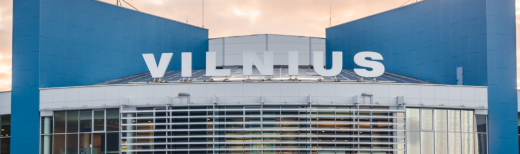Vilnius airport sign