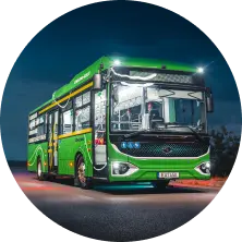 green electric city bus
